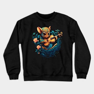 Tarsier Playing Violin Crewneck Sweatshirt